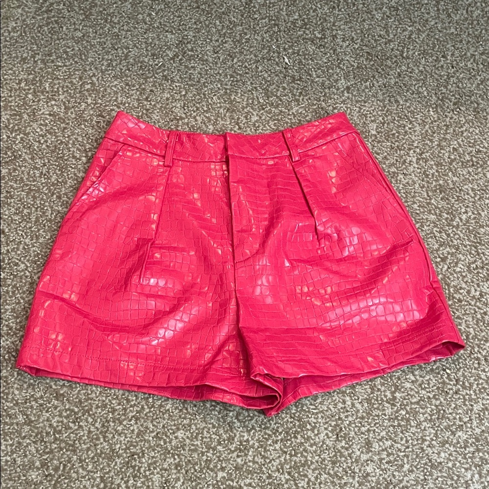 NWT 7 For All Mankind Faux Crocodile Shorts